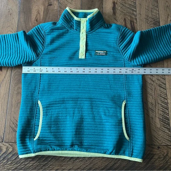 LL Bean Airlight Knit Pullover Women’s S PET Sweater Sweatshirt Teal Outdoor - Picture 7 of 10